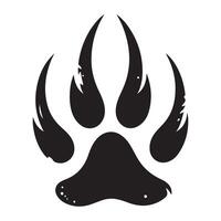 Bold Bear Paw Print Illustration for Wildlife Enthusiasts vector