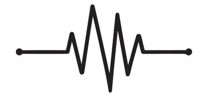 Heartbeat pulse line illustration graphic with monitor activity vector