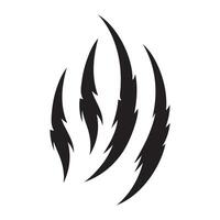 Sharp Claw Marks Illustration Design with Intense Scratch Effects vector