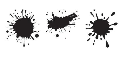 Ink Splatter Silhouette Collection for Creative Design Projects vector