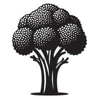 Silhouette of Tree Illustration A Natural and Serene Graphic vector
