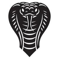 Cobra Silhouette Striking Venomous Snake Predator Dangerous Reptile Artwork vector