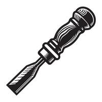 Wood Chisel Tool Illustration for Carpentry and Woodworking Projects vector