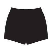 Black High Waisted Shorts Silhouette Illustration for Fashion Designs vector