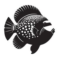 Detailed Illustration of a Tropical Fish with Unique Patterns vector