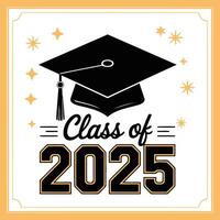 Class of 2025 Graduation Graphic Poster Design vector