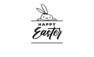 Happy easter bunny vector