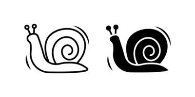 Snail icon set. for mobile concept and web design on white background vector