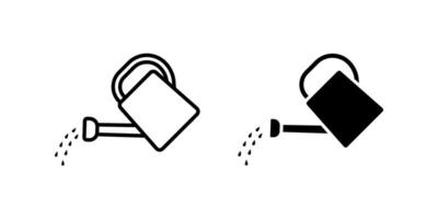 Watering Can icon set. for mobile concept and web design on white background vector