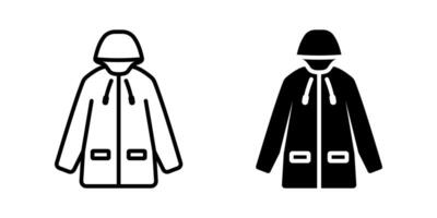 Raincoat icon set. for mobile concept and web design on white background vector