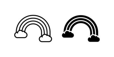 Rainbow icon set. for mobile concept and web design on white background vector