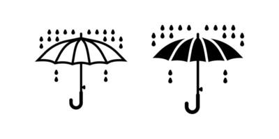 Umbrella icon set. for mobile concept and web design on white background vector