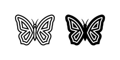 Butterfly icon set. for mobile concept and web design on white background vector