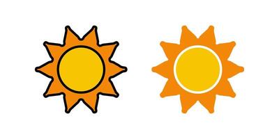 Sun icon set, for mobile concept and web design on white background vector