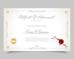 Certificate Template Achievement with elegant certificate awards template vector