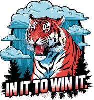 In it to win it tiger vector