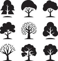 Tree icons set illustration vector