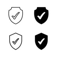 Shield Check Mark Icon.. vector