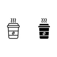 Cup coffee icons set. vector