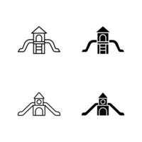 Kid playground icon set. vector