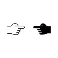 Finger Snapping Hand Gesture icon set. vector