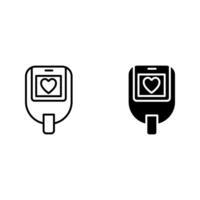 Glucose meter icon set.. vector
