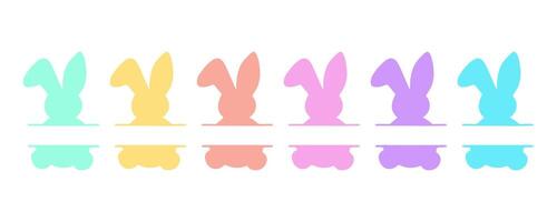 Colorful bunny silhouettes for Easter design. Perfect for use in web design, and other projects vector