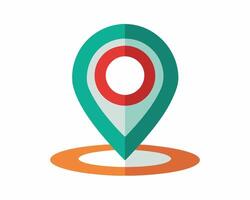 A location marker icon on a white background vector