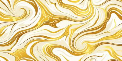 A gold and white marble background with wavy lines vector