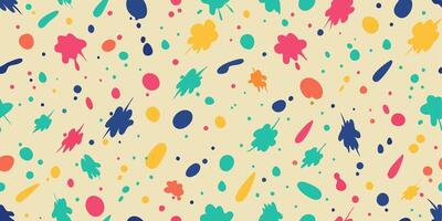 A colorful pattern with dots and spots on a beige background vector