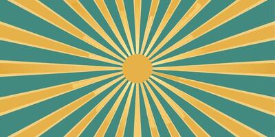Retro sunburst background illustration vector
