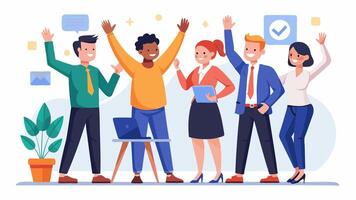 People celebrating success, happy team, teamwork, teamwork, teamwork, teamwork, teamwork, teamwork, vector