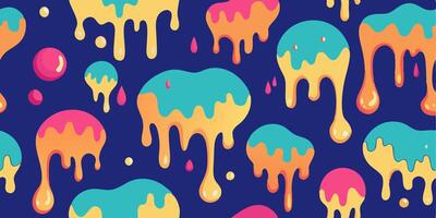A colorful pattern with dripping liquid vector