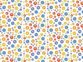 Seamless Cryptocurrency Pattern digital Coin Symbols on Black Background vector