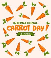 International Carrot Day banner pattern background, can use for greeting card, poster vector