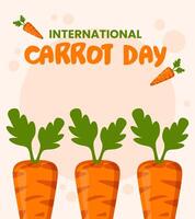 International Carrot Day banner background, can use for greeting card, poster vector