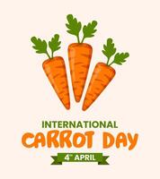International Carrot Day background, can use for greeting card vector