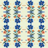 blue flower pattern that looks like a reflection of water vector
