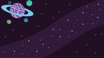 an illustration of a space background with planets and stars vector