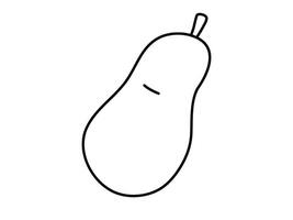 A drawing of a pear with a face vector