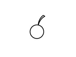 A simple line drawing of an olive vector