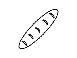 Bread icon in line style on white background vector