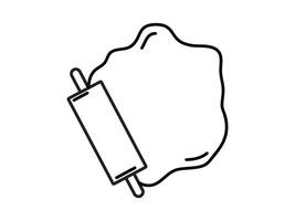A rolling pin with a handle on it vector