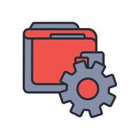 setting icon colours trendy flat style vector