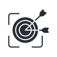 target icon in trendy flat style vector
