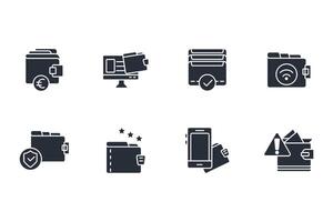 wallet icon trendy flat style vector