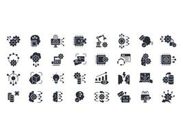 Artificial intelligence icon linear vector