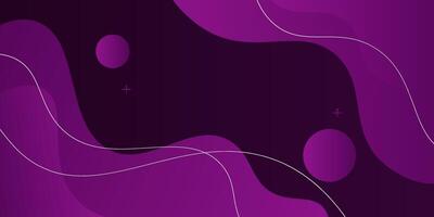 Popular dark purple wavy abstract background with shadow and wavy lines. Dark black purple gradient color on background. vector