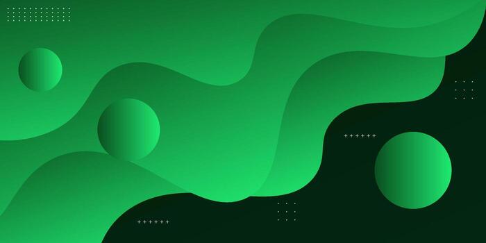 Abstract 3D background colorful waves with soft green gradient color in the background. Eps10 vector