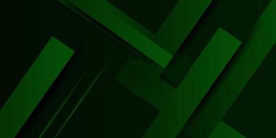 Abstract dark green 3D background with geometric shapes overlapping with square pattern. Eps10 vector